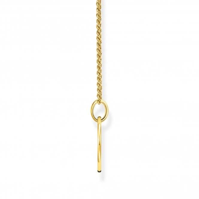 Sterling Silver Gold Necklace KE2133-413-39-L50