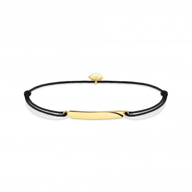 Sterling Silver Gold Plated Black Bracelet LS130-848-11-L22V