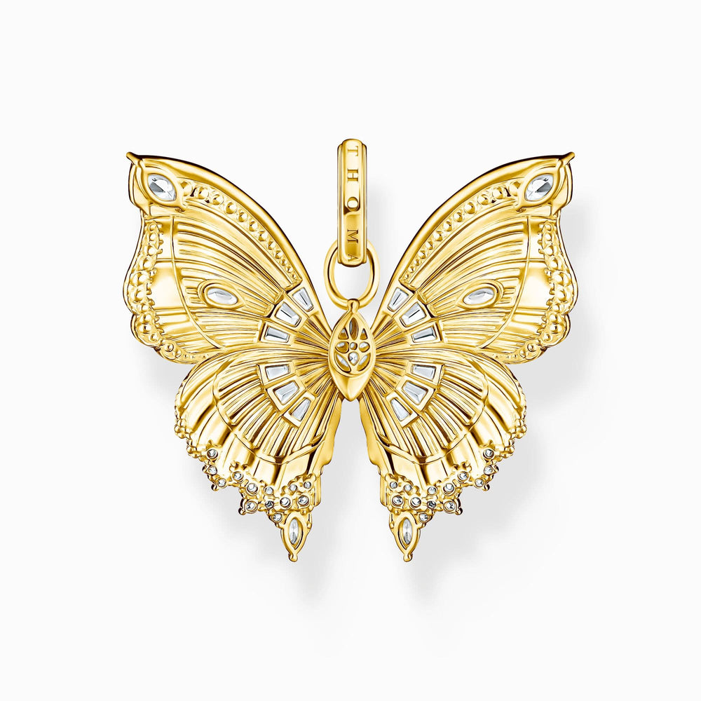 Sterling Silver Gold Plated Butterfly Paradise Pendant PE984-414-14