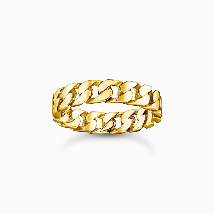 Sterling Silver Gold Plated Chain Link Ring TR2496-413-39