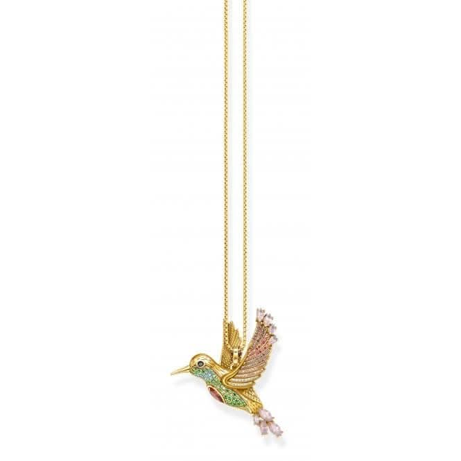 Sterling Silver Gold Plated Colourful Hummingbird Pendant PE875 - 488 - 7Thomas Sabo Sterling SilverPE875 - 488 - 7