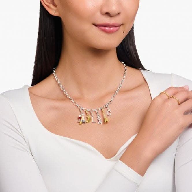 Sterling Silver Gold Plated Croissant Charm 2079-413-39