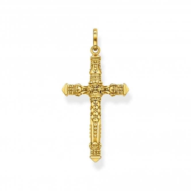 Sterling Silver Gold Plated Cross Pendant PE912-413-39