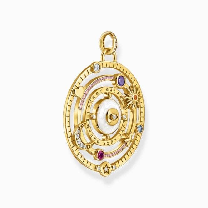 Sterling Silver Gold Plated Half - Ball Colourful Stones Pendant PE957 - 565 - 7Thomas Sabo Sterling SilverPE957 - 565 - 7