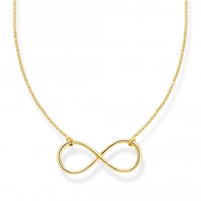 Sterling Silver Gold Plated Infinity Necklace KE2139-413-39-L45V