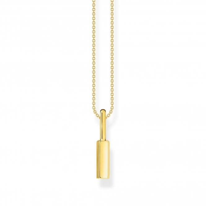 Sterling Silver Gold Plated Key Necklace KE2130-413-39-L45V