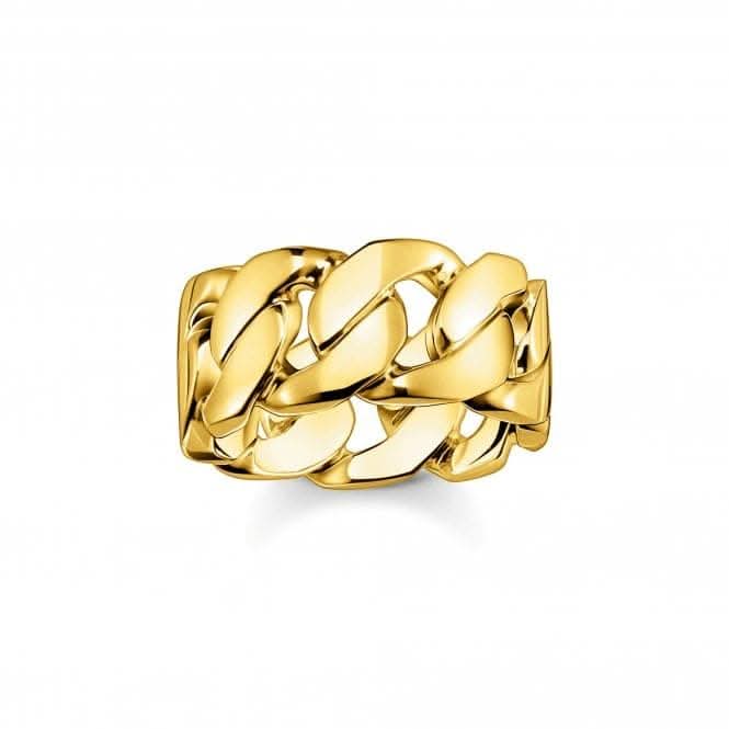 Sterling Silver Gold Plated Links Ring TR2328-413-39