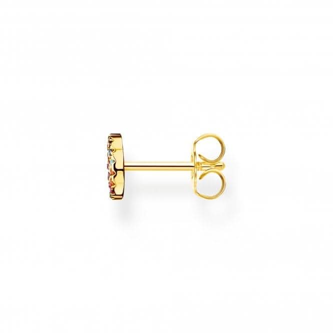 Sterling Silver Gold Plated Multicoloured Peace Single Earring H2218 - 488 - 7Thomas Sabo Charm Club CharmingH2218 - 488 - 7