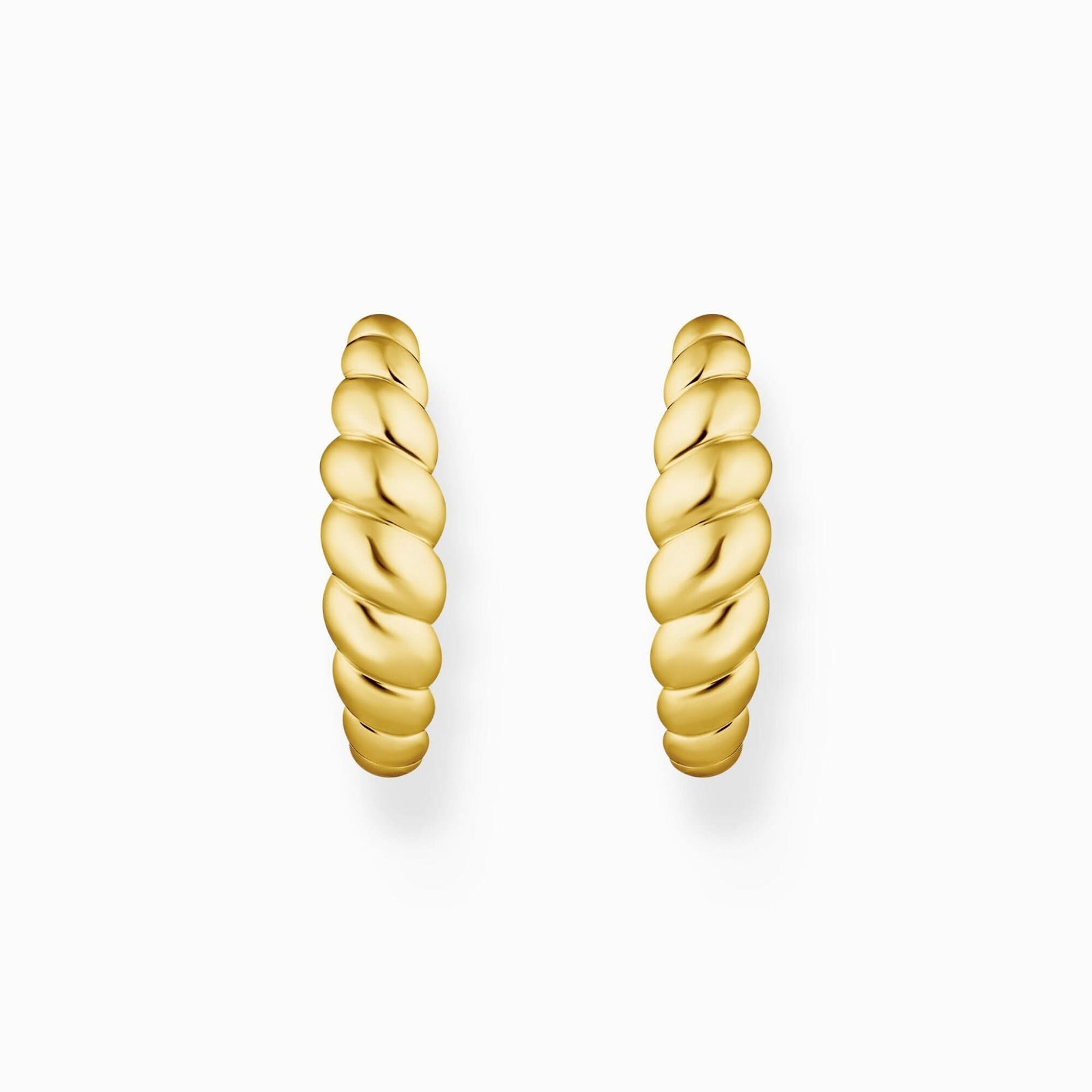 Sterling Silver Gold Plated Organic Form Hoop Earrings CR758 - 413 - 39Thomas Sabo Sterling SilverCR758 - 413 - 39