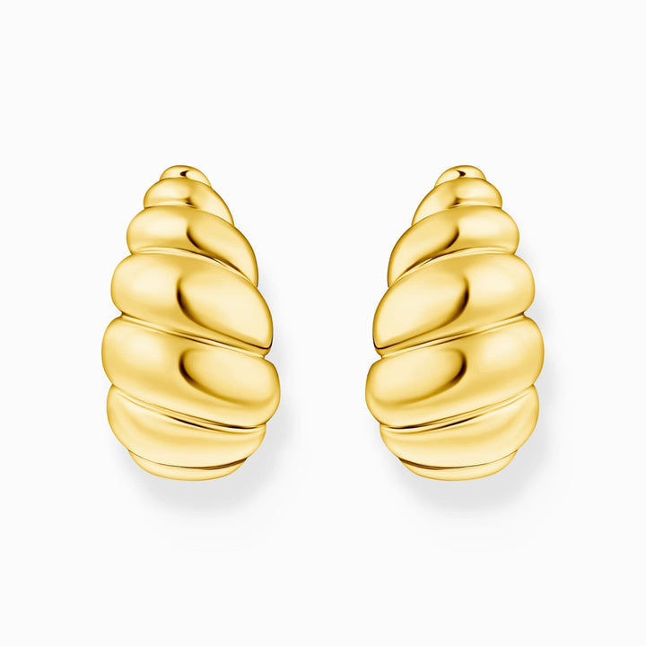 Sterling Silver Gold Plated Organic Shaped Ear Studs H2326 - 413 - 39Thomas Sabo Sterling SilverH2326 - 413 - 39