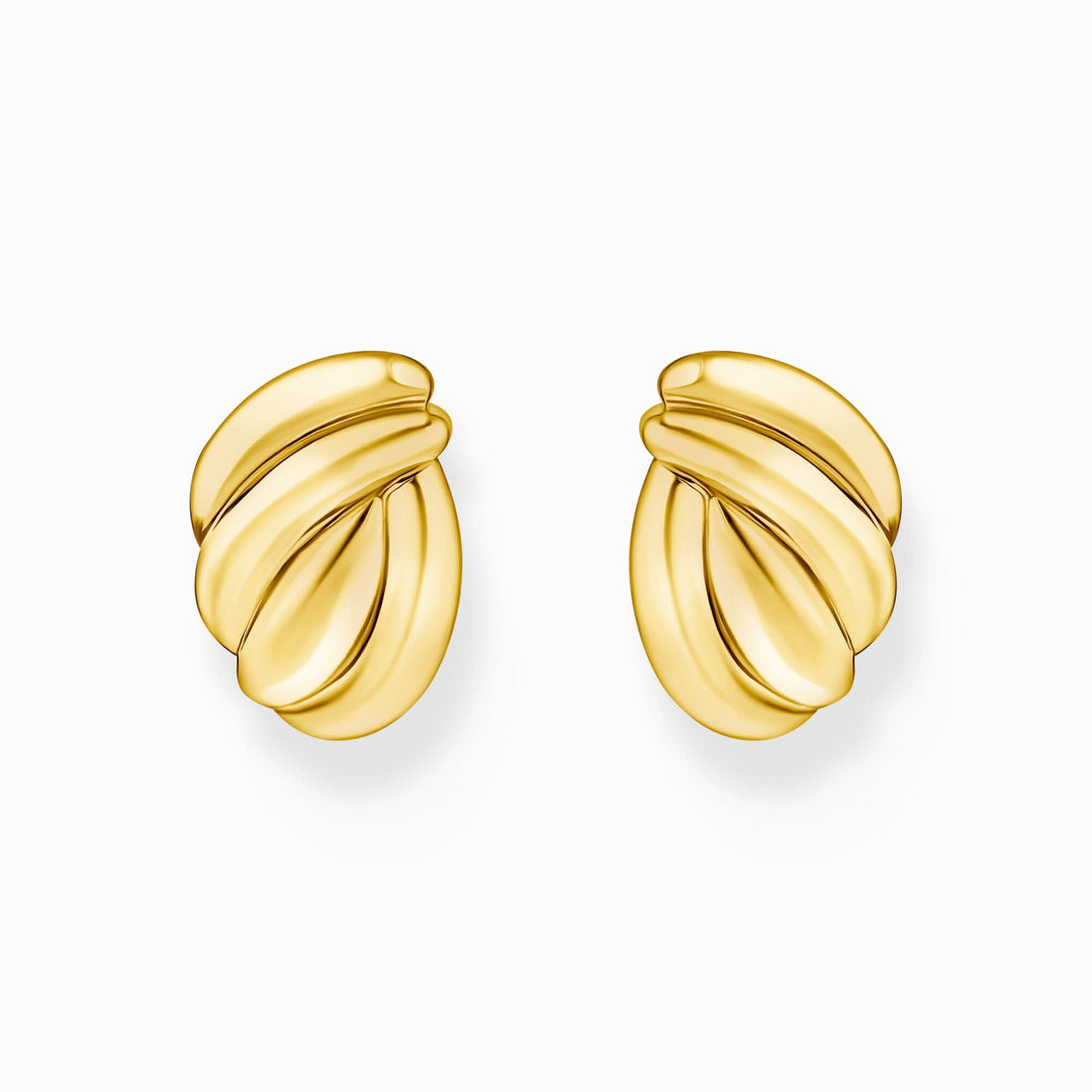 Sterling Silver Gold Plated Organic Shaped Ear Studs H2327 - 413 - 39Thomas Sabo Sterling SilverH2327 - 413 - 39