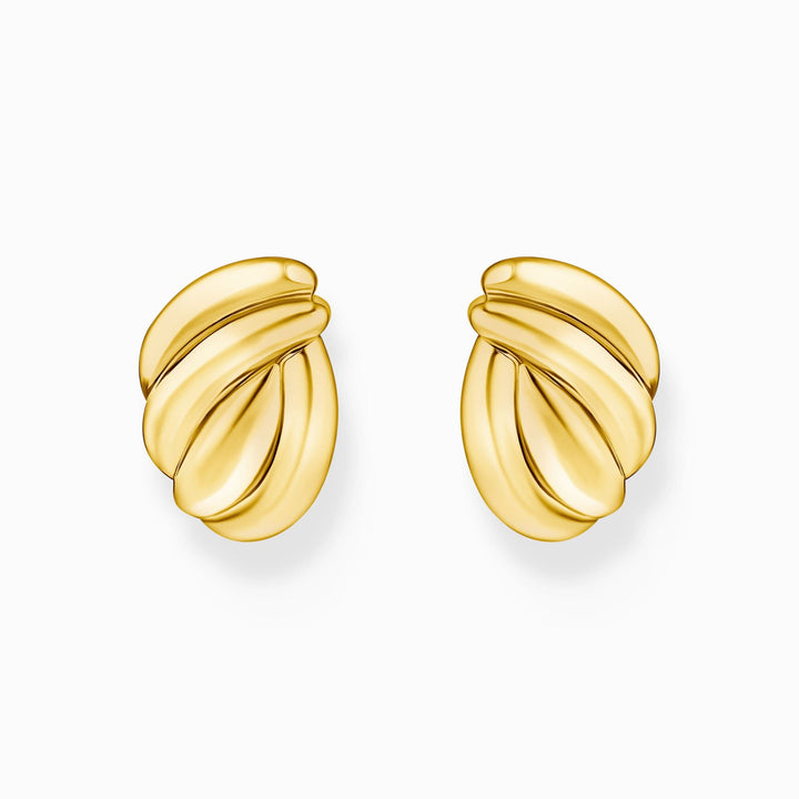 Sterling Silver Gold Plated Organic Shaped Ear Studs H2327 - 413 - 39Thomas Sabo Sterling SilverH2327 - 413 - 39