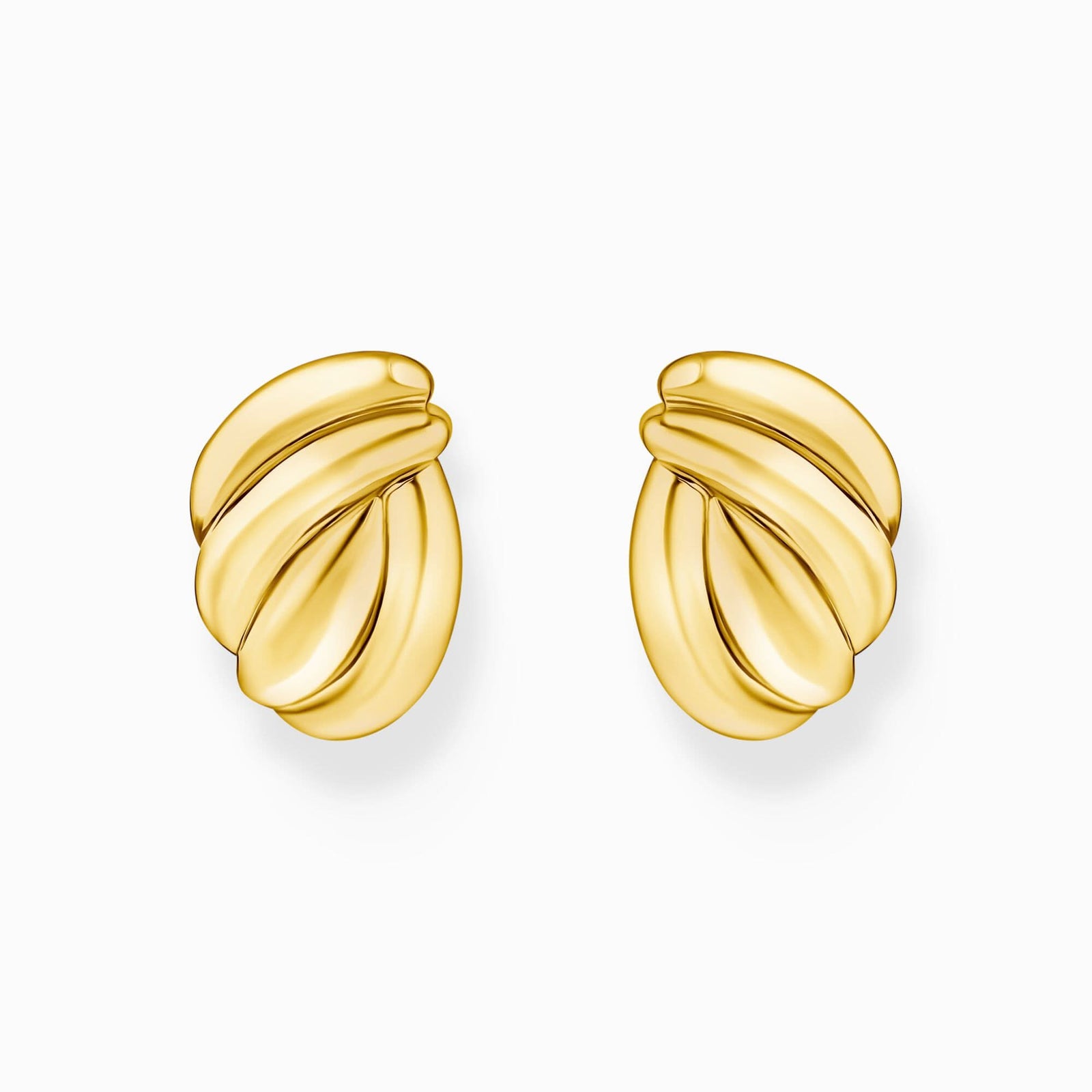 Sterling Silver Gold Plated Organic Shaped Ear Studs H2327 - 413 - 39Thomas Sabo Sterling SilverH2327 - 413 - 39