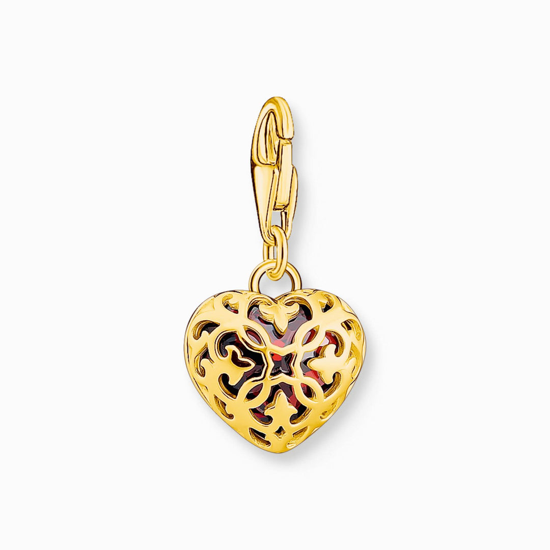 Sterling Silver Gold Plated Red Heart Charm 2094 - 414 - 10Thomas Sabo Charm Club Charmista2094 - 414 - 10