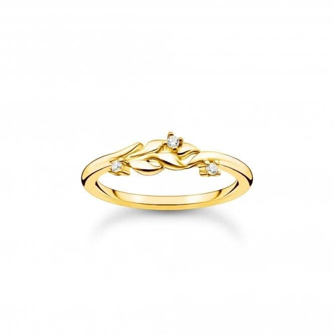 Sterling Silver Gold Plated Ring TR2376-414-14