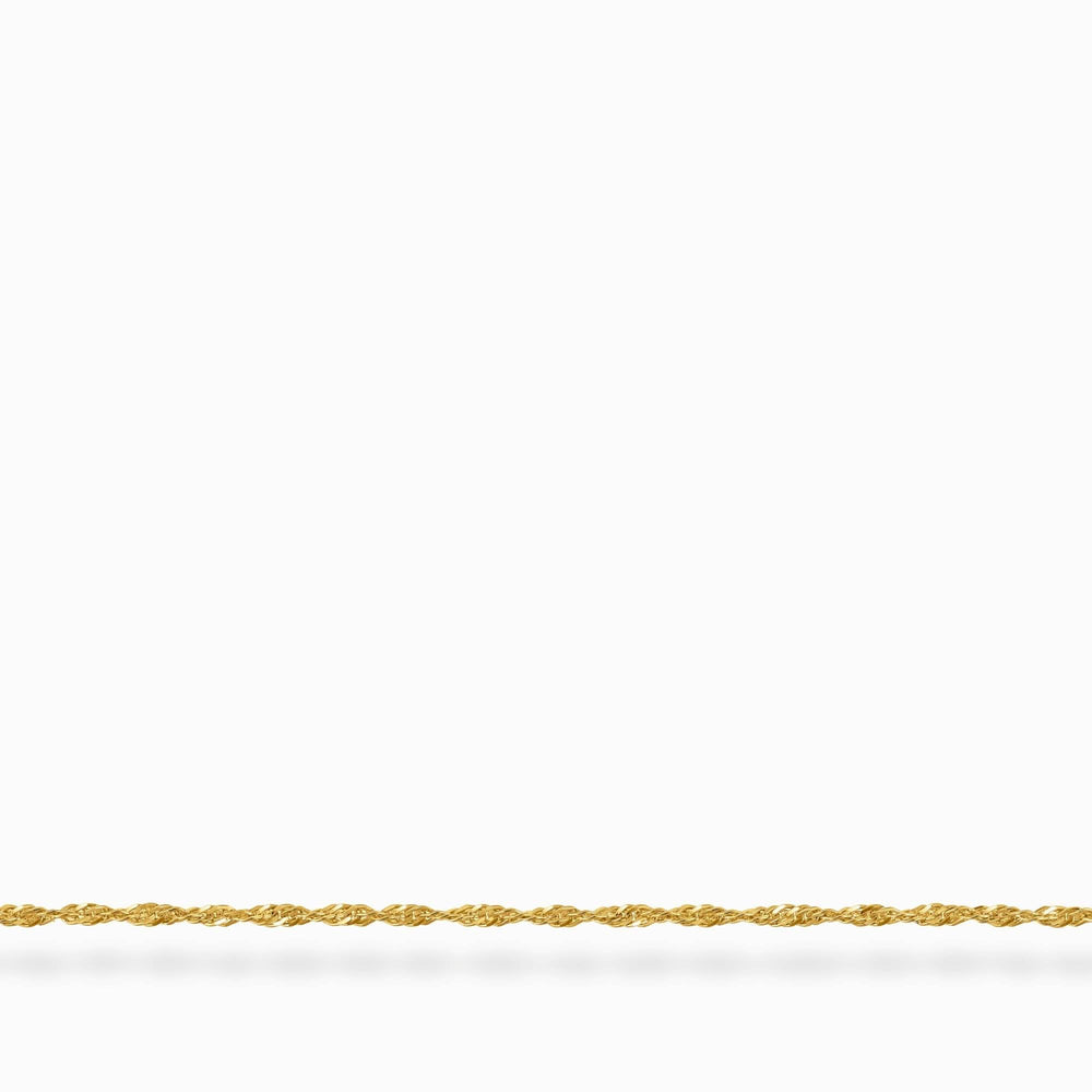 Sterling Silver Gold Plated Singaporean Necklace KE2284-413-39