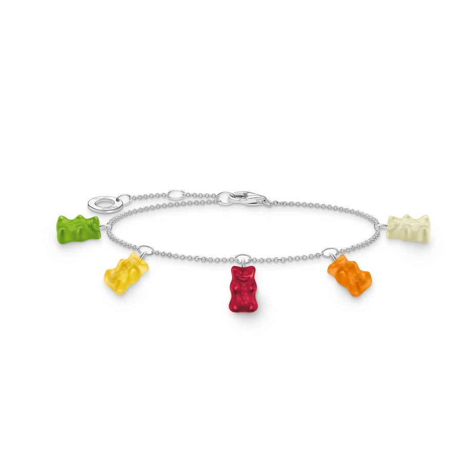 Sterling Silver HARIBO Colourful Goldbears Bracelet A2152-017-7-L19V