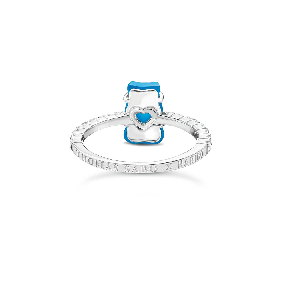 Sterling Silver HARIBO Zirconia Blue Goldbears Ring TR2459-052-1