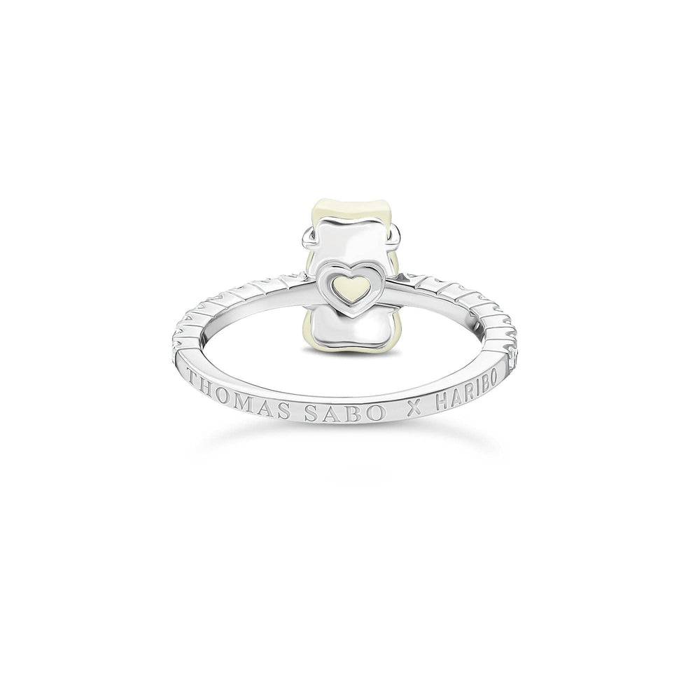 Sterling Silver HARIBO Zirconia White Goldbears Ring TR2459-052-14