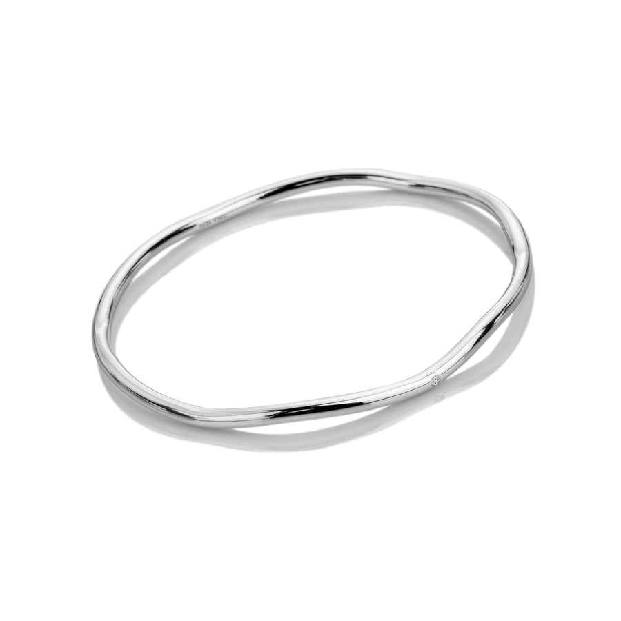 Sterling Silver HD X TG Wave Bangle DC201