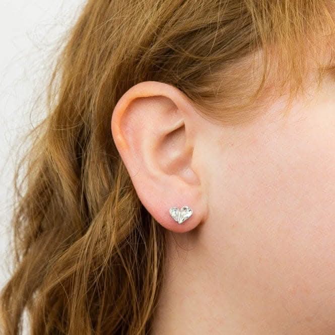 Fiorelli Silver Heart Crystal Earrings E6136C