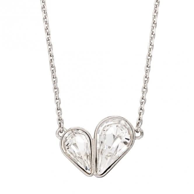 Fiorelli Silver Heart Crystal Necklace N4483C