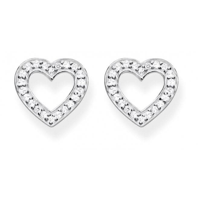 Sterling Silver Heart Large Ear Studs H1945-051-14
