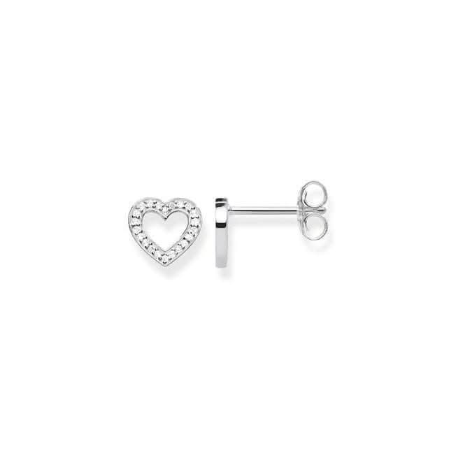 Sterling Silver Heart Large Ear Studs H1945-051-14