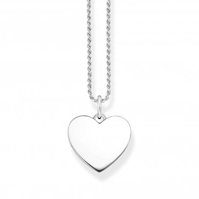 Sterling Silver Heart Necklace KE2132-001-21-L50