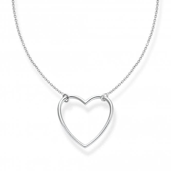 Sterling Silver Heart Necklace KE2138-001-21-L45V