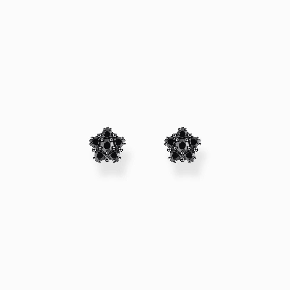 Sterling Silver Heritage Black Zirconia Stud Earrings H2297-643-11