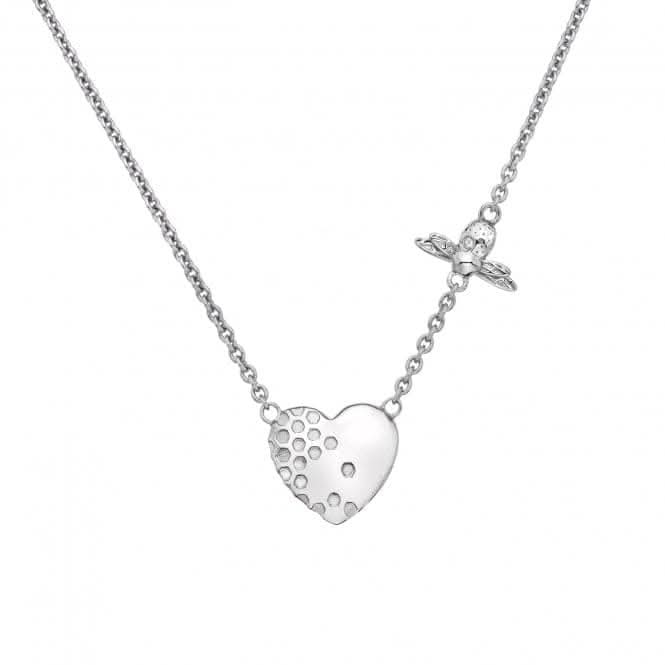 Sterling Silver Honey Bee Heart Necklace DN145