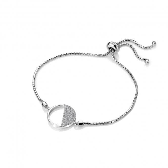 Sterling Silver Horizon White Topaz Circle Bracelet DL601Hot DiamondsDL601