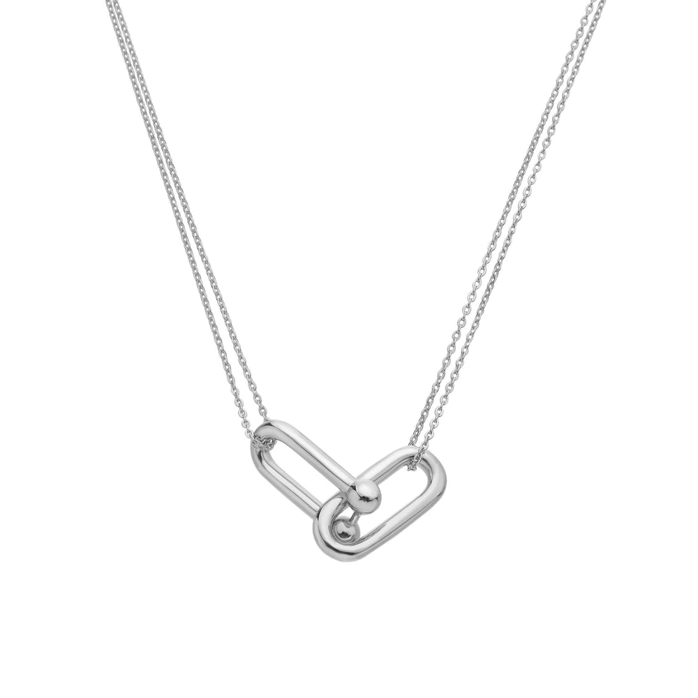 Sterling Silver Icon Link Necklace DN209