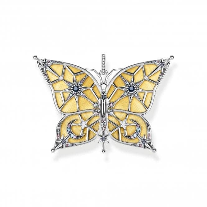 Sterling Silver Large Butterfly Moon & Stars Pendant PE898 - 556 - 7Thomas Sabo Sterling SilverPE898 - 556 - 7