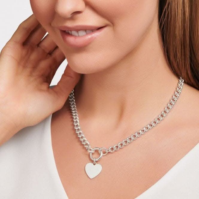 Sterling Silver Links Necklace KE2115-001-21-L45