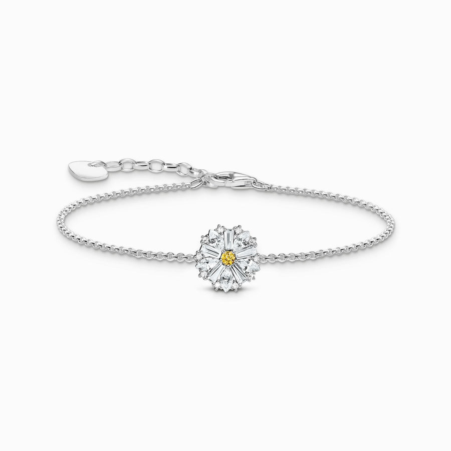 Sterling Silver Lovely Daisy Bracelet A2202-051-4