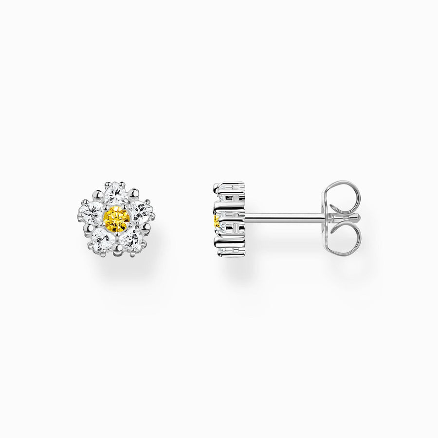 Sterling Silver Lovely Daisy Small Studs H2297-051-4