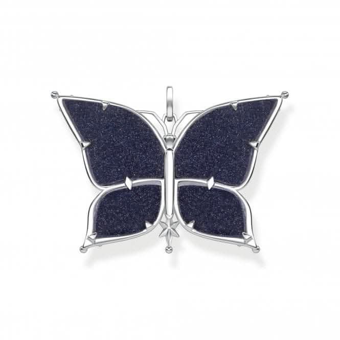 Sterling Silver Magic Stars Butterfly Pendant PE925-945-7