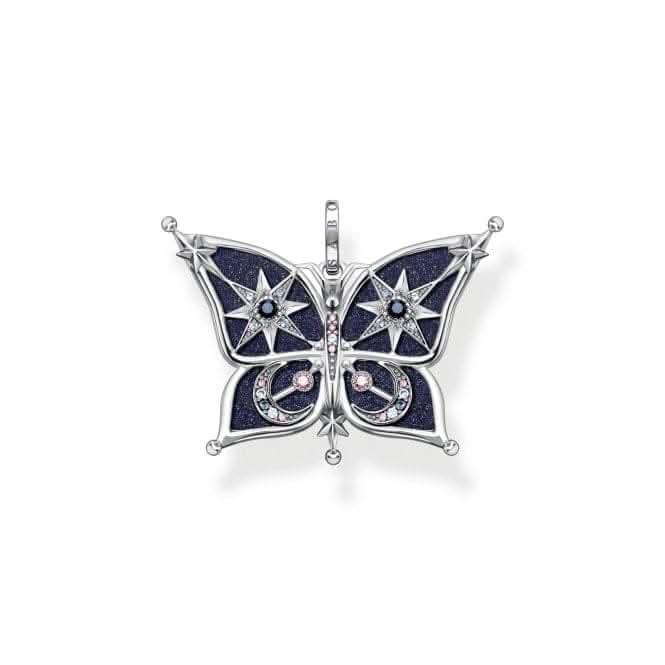 Sterling Silver Magic Stars Butterfly Pendant PE929-945-7