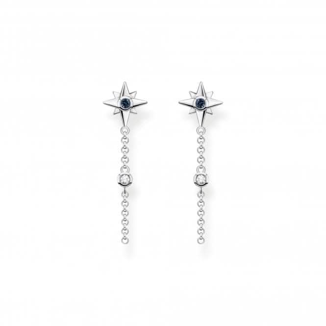 Sterling Silver Magic Stars Chain Earrings H2208-347-7