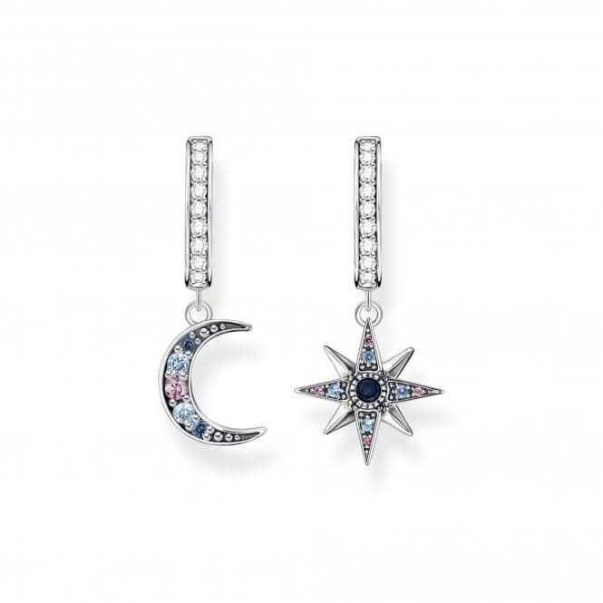 Sterling Silver Magic Stars Hoop Earrings CR682-945-7