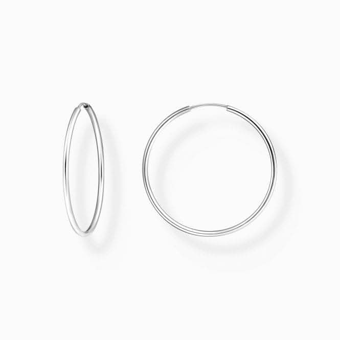 Sterling Silver Medium Hoop Earrings CR728-001-21