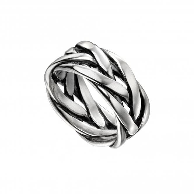 Sterling Silver Mens Heavyweight Plated Band Ring R3722