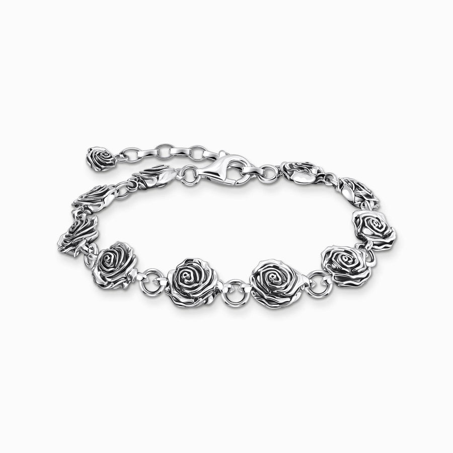 Sterling Silver Midnight Rose Bracelet A2197-637-21