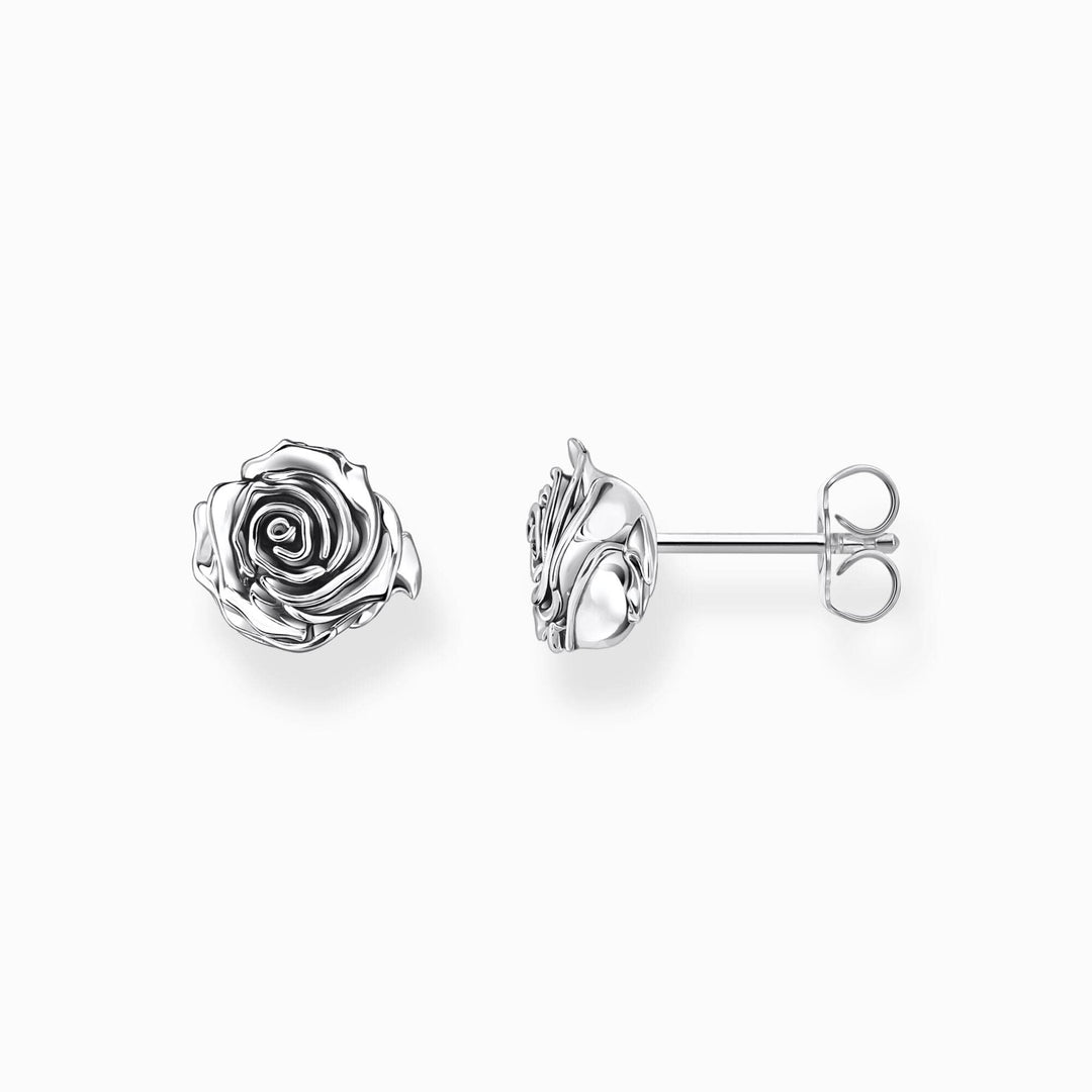 Sterling Silver Midnight Rose Ear Studs H2323 - 637 - 21Thomas Sabo Sterling SilverH2323 - 637 - 21