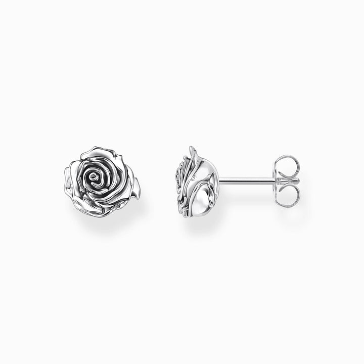 Sterling Silver Midnight Rose Ear Studs H2323 - 637 - 21Thomas Sabo Sterling SilverH2323 - 637 - 21
