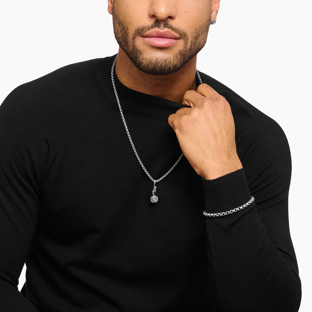 Sterling Silver Midnight Rose Pendant PE981 - 637 - 21Thomas Sabo Sterling SilverPE981 - 637 - 21