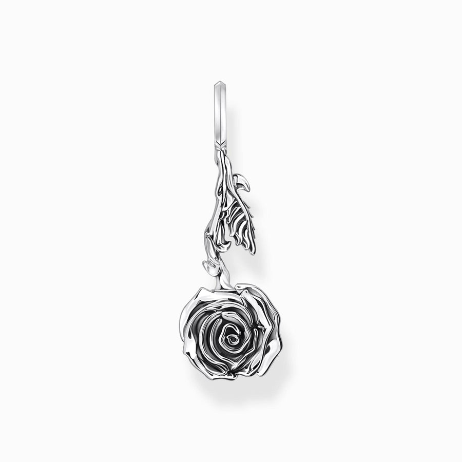 Sterling Silver Midnight Rose Pendant PE981-637-21