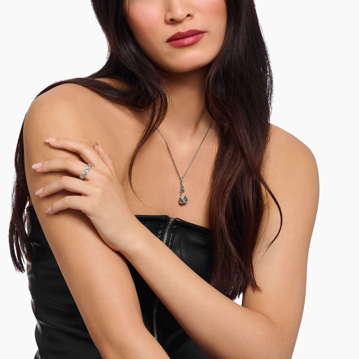 Sterling Silver Midnight Rose Pendant PE981 - 637 - 21Thomas Sabo Sterling SilverPE981 - 637 - 21